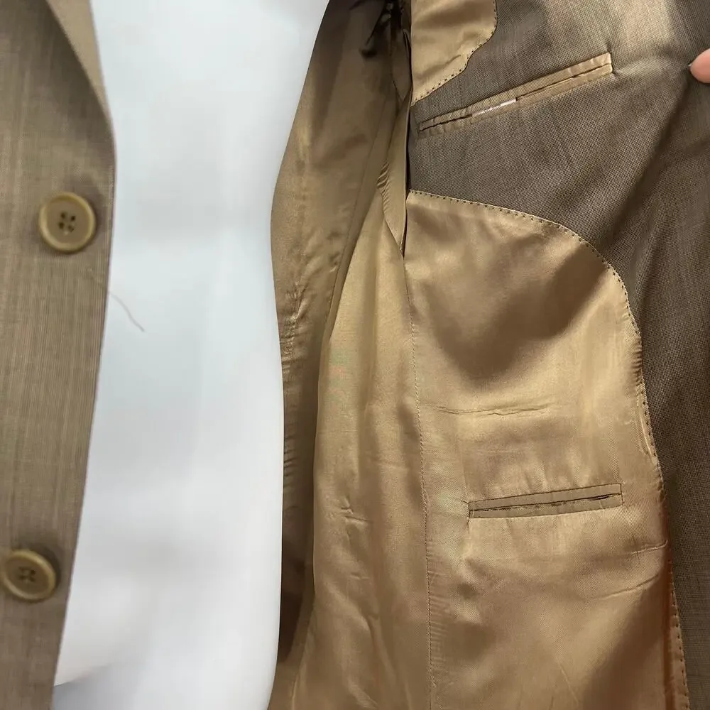 ANDREW FEZZA Summer Weight 100% Worsted Wool Sport Coat 40R Professional Office